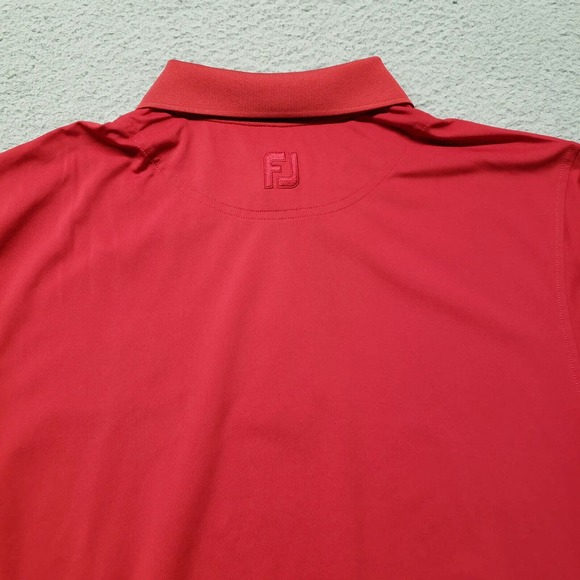 FootJoy FJ‎ Shirt Mens Medium Red Short Sleeve Golf Outdoors Sports Logo - Picture 7 of 15